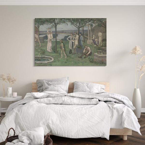 Top-Angebot Kunstdruck Pierre Puvis de Chavannes - Inter artes et naturam (Zwischen Kunst und Natur) Leinwand auf Keilrahmen gespannt