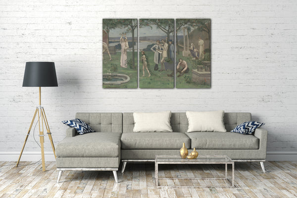 Top-Angebot Kunstdruck Pierre Puvis de Chavannes - Inter artes et naturam (Zwischen Kunst und Natur) Leinwand auf Keilrahmen gespannt