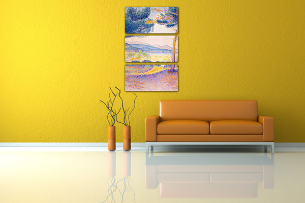 Leinwandbild Henri-Edmond-Kreuz - Kiefern entlang der Küste