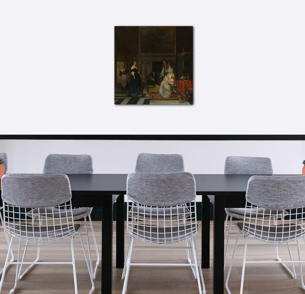 Leinwandbild Gabriël Metsu - Der Besuch in der Gärtnerei
