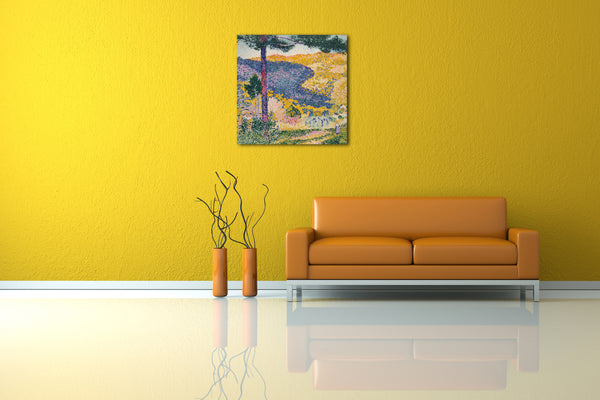 Leinwandbild Henri-Edmond-Kreuz - Tal mit Tanne (Schatten auf dem Berg)