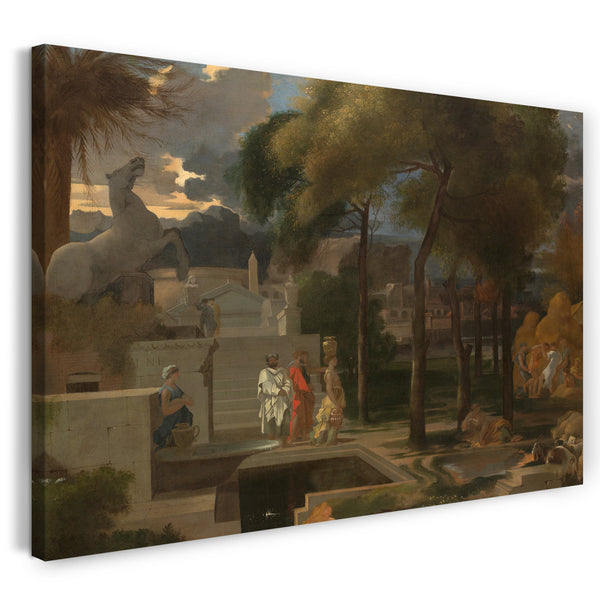 Top-Angebot Kunstdruck Sébastien Bourdon - Eine klassische Landschaft Leinwand auf Keilrahmen gespannt