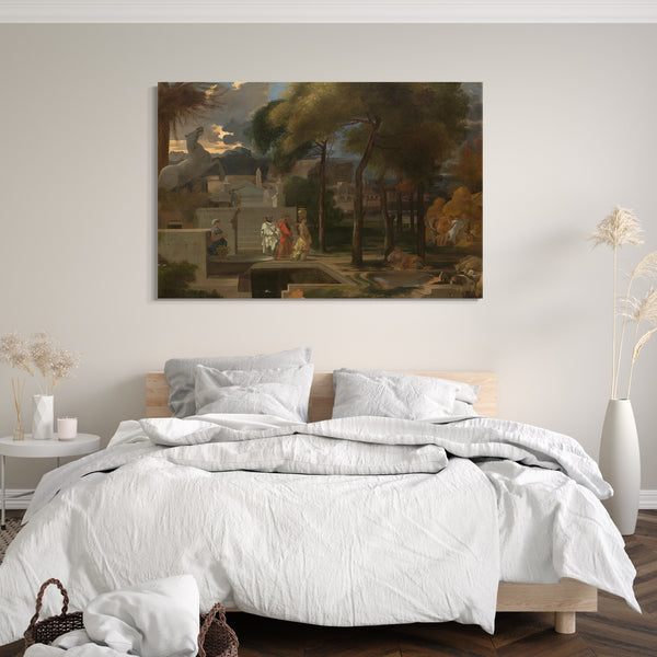 Top-Angebot Kunstdruck Sébastien Bourdon - Eine klassische Landschaft Leinwand auf Keilrahmen gespannt