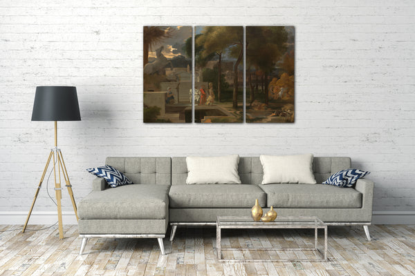 Top-Angebot Kunstdruck Sébastien Bourdon - Eine klassische Landschaft Leinwand auf Keilrahmen gespannt