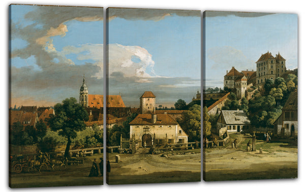 Leinwandbild Bernardo Bellotto - Pirna: Das Obertor vom Süden