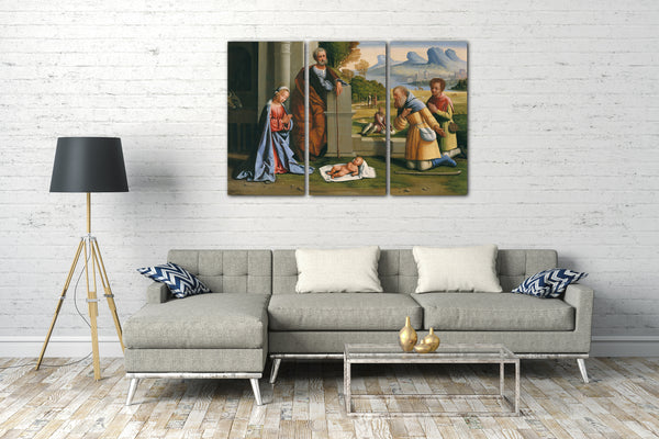 Top-Angebot Kunstdruck L'Ortolano - Die Anbetung der Hirten Leinwand auf Keilrahmen gespannt