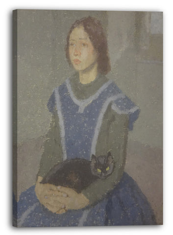 Top-Angebot Kunstdruck Gwen John - Mädchen mit einer Katze Leinwand auf Keilrahmen gespannt