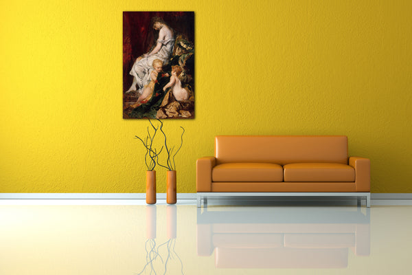 Top-Angebot Kunstdruck Hans Makart - Der Traum nach dem Ball Leinwand auf Keilrahmen gespannt