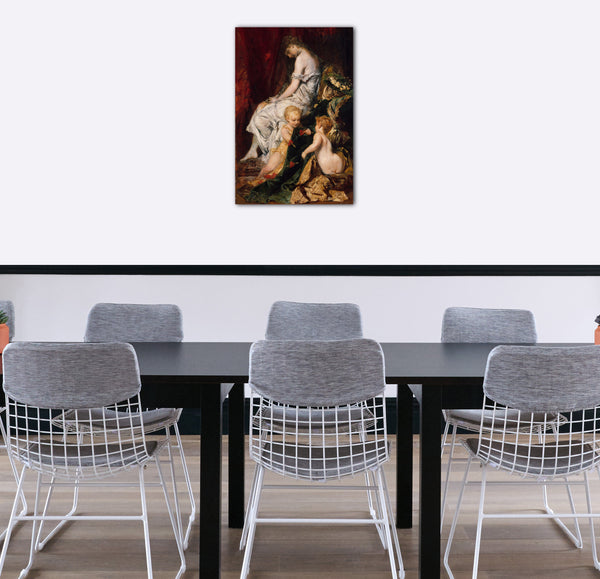 Top-Angebot Kunstdruck Hans Makart - Der Traum nach dem Ball Leinwand auf Keilrahmen gespannt