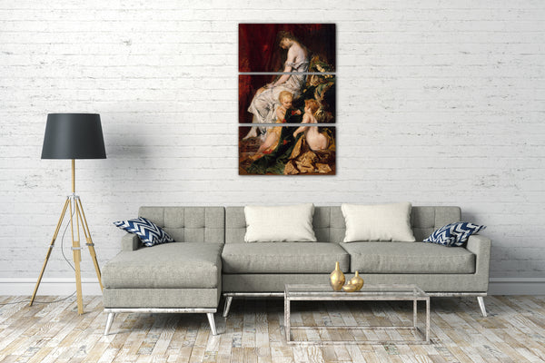 Top-Angebot Kunstdruck Hans Makart - Der Traum nach dem Ball Leinwand auf Keilrahmen gespannt