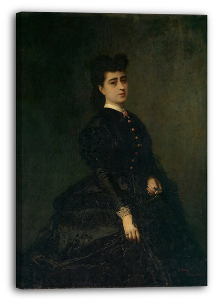 Top-Angebot Kunstdruck Mariano Fortuny Marsal - Madame Gaye Leinwand auf Keilrahmen gespannt