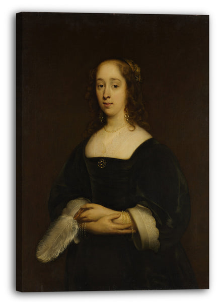 Top-Angebot Kunstdruck Cornelis Jonson van Ceulen der Ältere - Porträt einer Frau Leinwand auf Keilrahmen gespannt