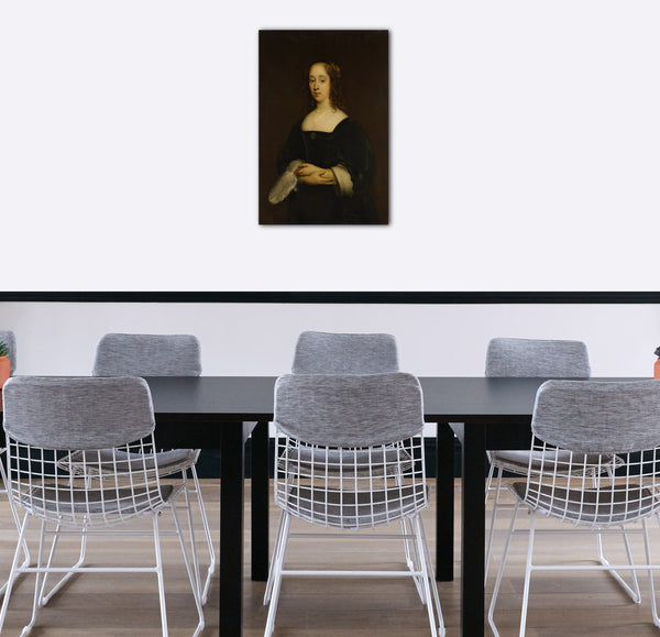 Top-Angebot Kunstdruck Cornelis Jonson van Ceulen der Ältere - Porträt einer Frau Leinwand auf Keilrahmen gespannt