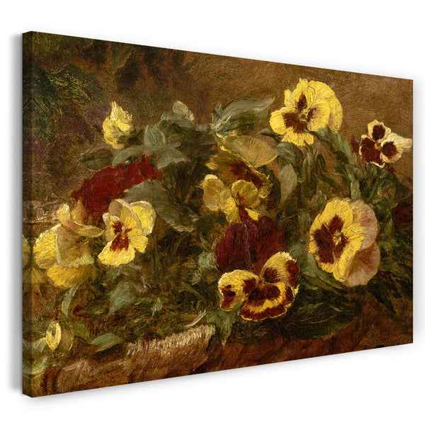 Top-Angebot Kunstdruck Henri Fantin-Latour - Stiefmütterchen Leinwand auf Keilrahmen gespannt