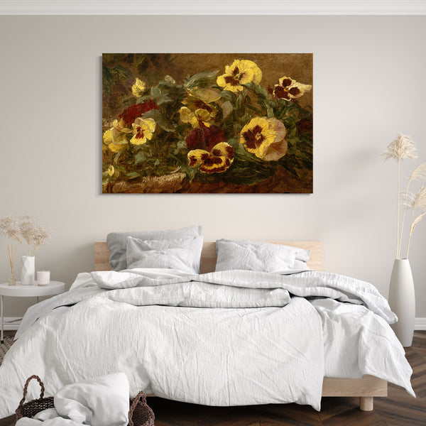 Top-Angebot Kunstdruck Henri Fantin-Latour - Stiefmütterchen Leinwand auf Keilrahmen gespannt