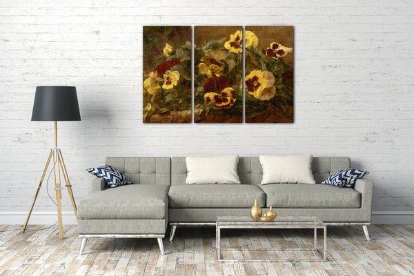 Top-Angebot Kunstdruck Henri Fantin-Latour - Stiefmütterchen Leinwand auf Keilrahmen gespannt
