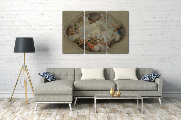 Top-Angebot Kunstdruck Jacob de Wit - Allegorie der Künste Leinwand auf Keilrahmen gespannt