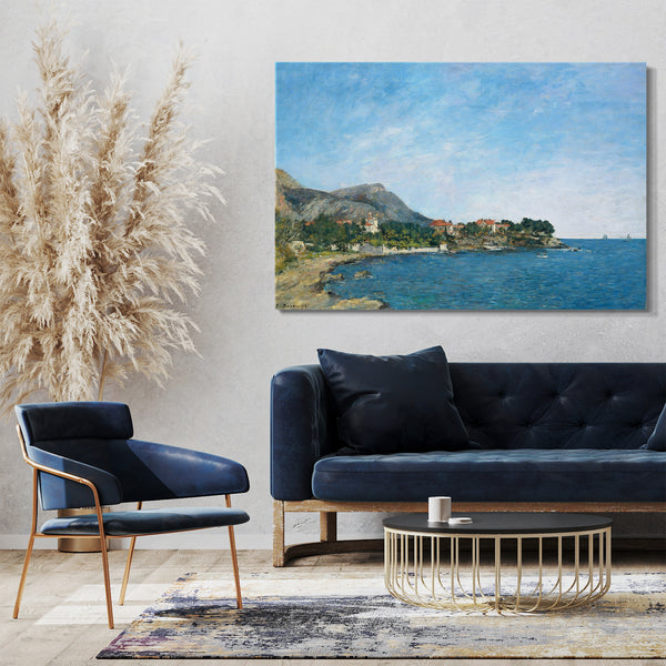 Top-Angebot Kunstdruck Eugène Boudin - Beaulieu: Die Bucht von Fourmis Leinwand auf Keilrahmen gespannt