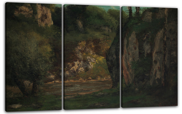 Leinwandbild Gustave Courbet - Der versteckte Bach