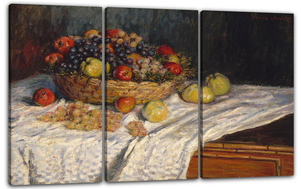 Leinwandbild Claude Monet - Äpfel und Trauben