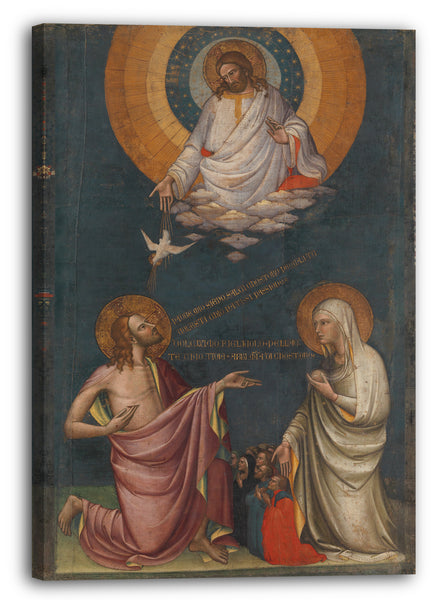 Top-Angebot Kunstdruck Lorenzo Monaco zugeschrieben - Die Fürbitte Christi und der Jungfrau Leinwand auf Keilrahmen gespannt