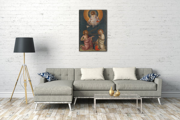 Top-Angebot Kunstdruck Lorenzo Monaco zugeschrieben - Die Fürbitte Christi und der Jungfrau Leinwand auf Keilrahmen gespannt
