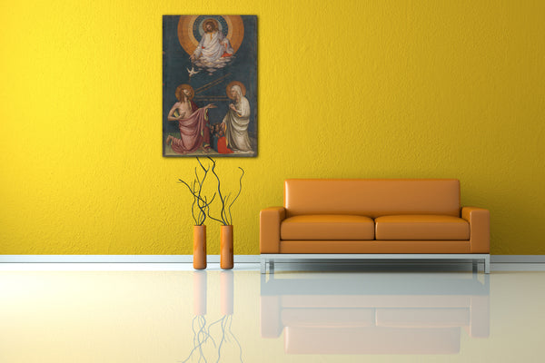 Top-Angebot Kunstdruck Lorenzo Monaco zugeschrieben - Die Fürbitte Christi und der Jungfrau Leinwand auf Keilrahmen gespannt