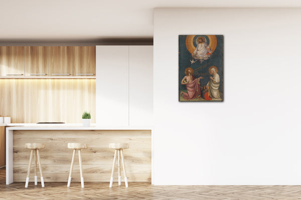 Top-Angebot Kunstdruck Lorenzo Monaco zugeschrieben - Die Fürbitte Christi und der Jungfrau Leinwand auf Keilrahmen gespannt