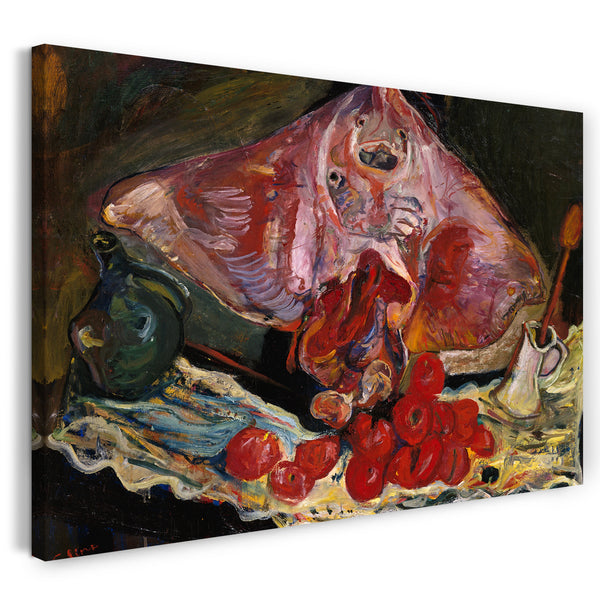 Top-Angebot Kunstdruck Chaim Soutine - Stillleben mit Rochen Leinwand auf Keilrahmen gespannt