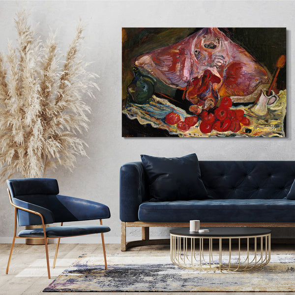 Top-Angebot Kunstdruck Chaim Soutine - Stillleben mit Rochen Leinwand auf Keilrahmen gespannt
