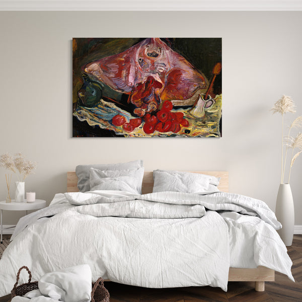 Top-Angebot Kunstdruck Chaim Soutine - Stillleben mit Rochen Leinwand auf Keilrahmen gespannt