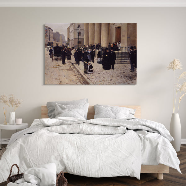 Top-Angebot Kunstdruck Jean Béraud - Sonntag in der Kirche Saint-Philippe-du-Roule, Paris Leinwand auf Keilrahmen gespannt