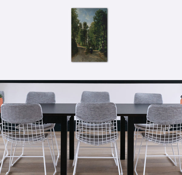 Top-Angebot Kunstdruck Konstanter Troyon - Straße im Wald Leinwand auf Keilrahmen gespannt