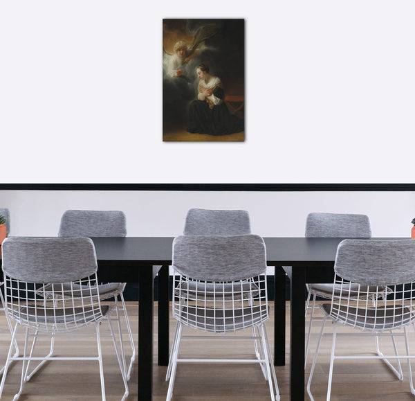 Top-Angebot Kunstdruck Samuel van Hoogstraten - Die Verkündigung des Todes der Jungfrau Maria Leinwand auf Keilrahmen gespannt
