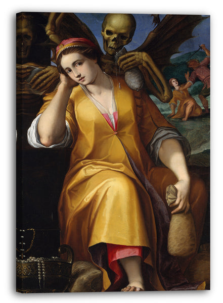 Top-Angebot Kunstdruck Jacopo Ligozzi - Allegorie der Gier Leinwand auf Keilrahmen gespannt
