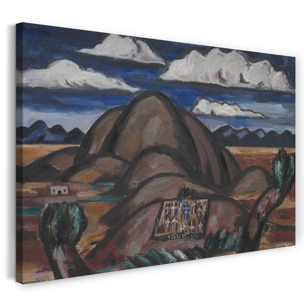 Top-Angebot Kunstdruck Marsden Hartley - Friedhof, New Mexico Leinwand auf Keilrahmen gespannt