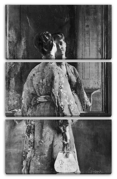 Leinwandbild Alfred Stevens - Die japanische Robe
