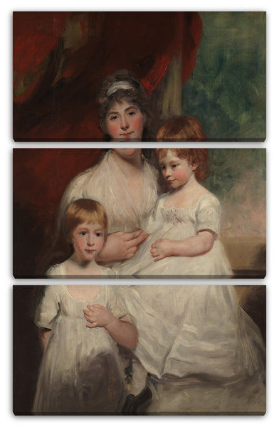 Leinwandbild John Hoppner - Mrs. John Garden (Ann Garden, 1769-1842) und ihre Kinder, John (1796-1854) und Ann Margaret (1793)