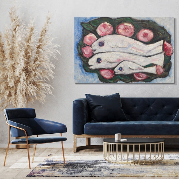Top-Angebot Kunstdruck Marsden Hartley - Bankett in der Stille Leinwand auf Keilrahmen gespannt