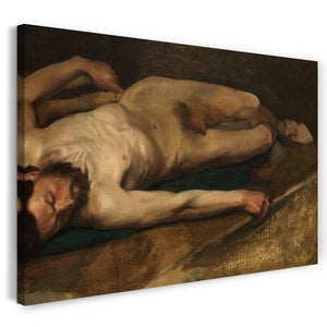 Top-Angebot Kunstdruck Edgar Degas - Männlicher Akt Leinwand auf Keilrahmen gespannt