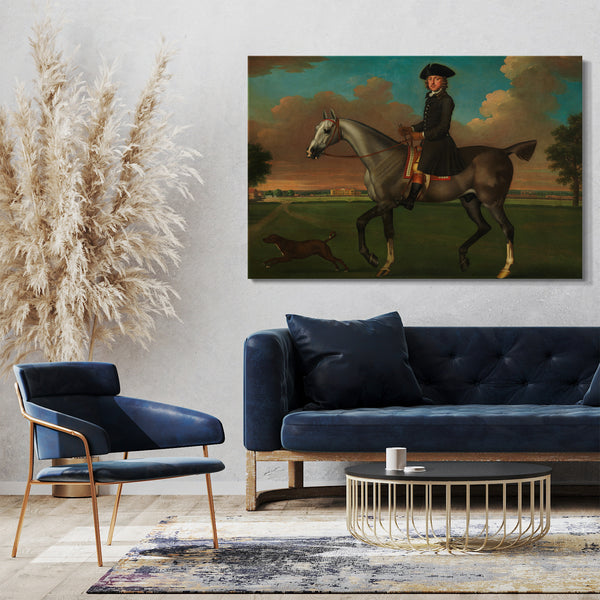 Top-Angebot Kunstdruck James Seymour - Portrait eines Reiters Leinwand auf Keilrahmen gespannt