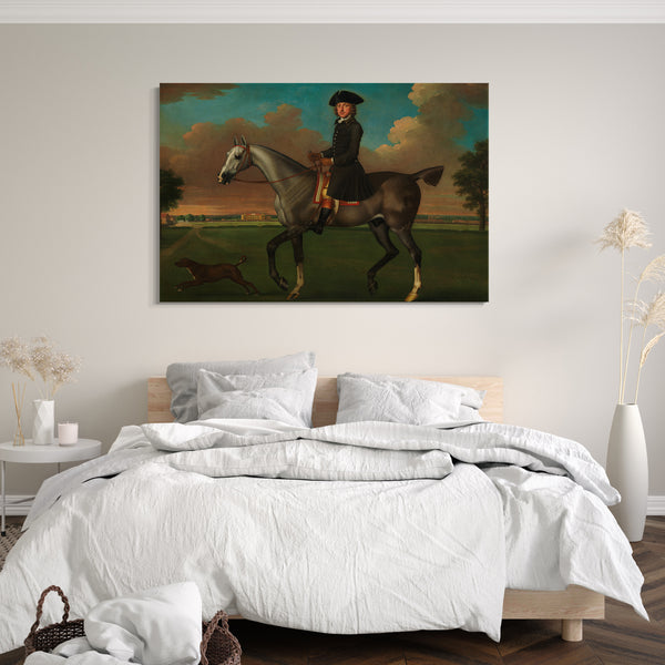 Top-Angebot Kunstdruck James Seymour - Portrait eines Reiters Leinwand auf Keilrahmen gespannt