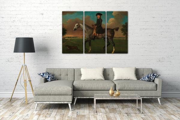Top-Angebot Kunstdruck James Seymour - Portrait eines Reiters Leinwand auf Keilrahmen gespannt