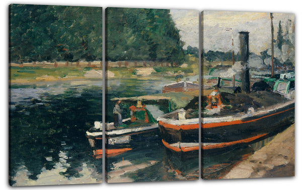 Leinwandbild Camille Pissarro - Lastkähne in Pontoise