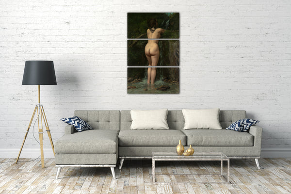 Top-Angebot Kunstdruck Gustave Courbet - Die Quelle Leinwand auf Keilrahmen gespannt