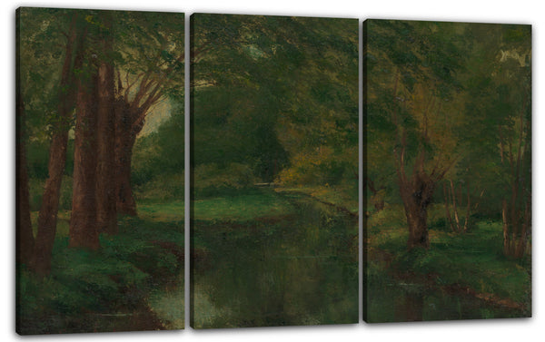 Leinwandbild Gustave Courbet - Ein Bach auf einer Lichtung (möglicherweise "Brook, Tal von Fontcouverte; Studie")