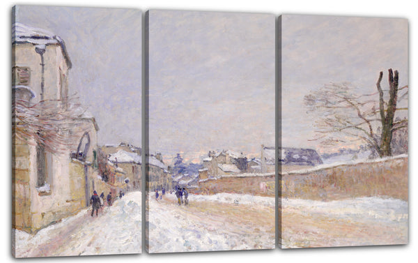 Leinwandbild Alfred Sisley - Rue Eugène Moussoir bei Moret: Winter