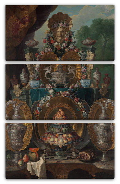 Leinwandbild Alexandre François Desportes - Stillleben mit Silber