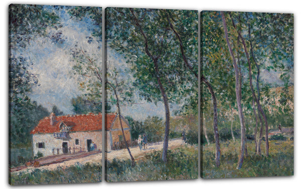 Leinwandbild Alfred Sisley - Die Straße von Moret nach Saint-Mammès