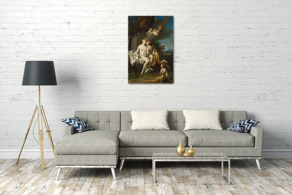 Top-Angebot Kunstdruck Jacopo Amigoni - Flora und Zephyr Leinwand auf Keilrahmen gespannt
